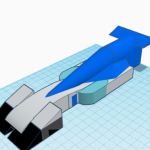 drawing of model F1 racing car