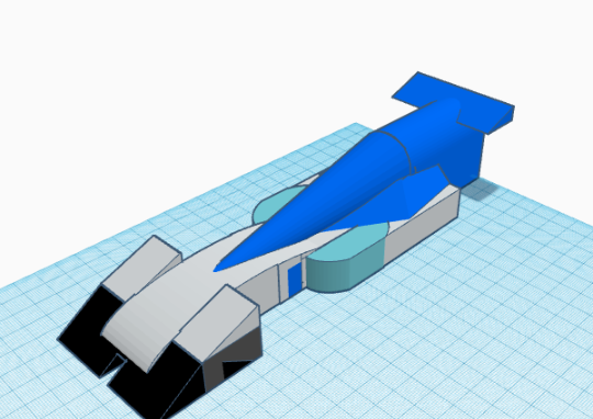 drawing of model F1 racing car