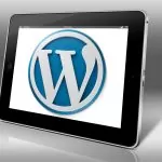 Image: WordPress logo on screen